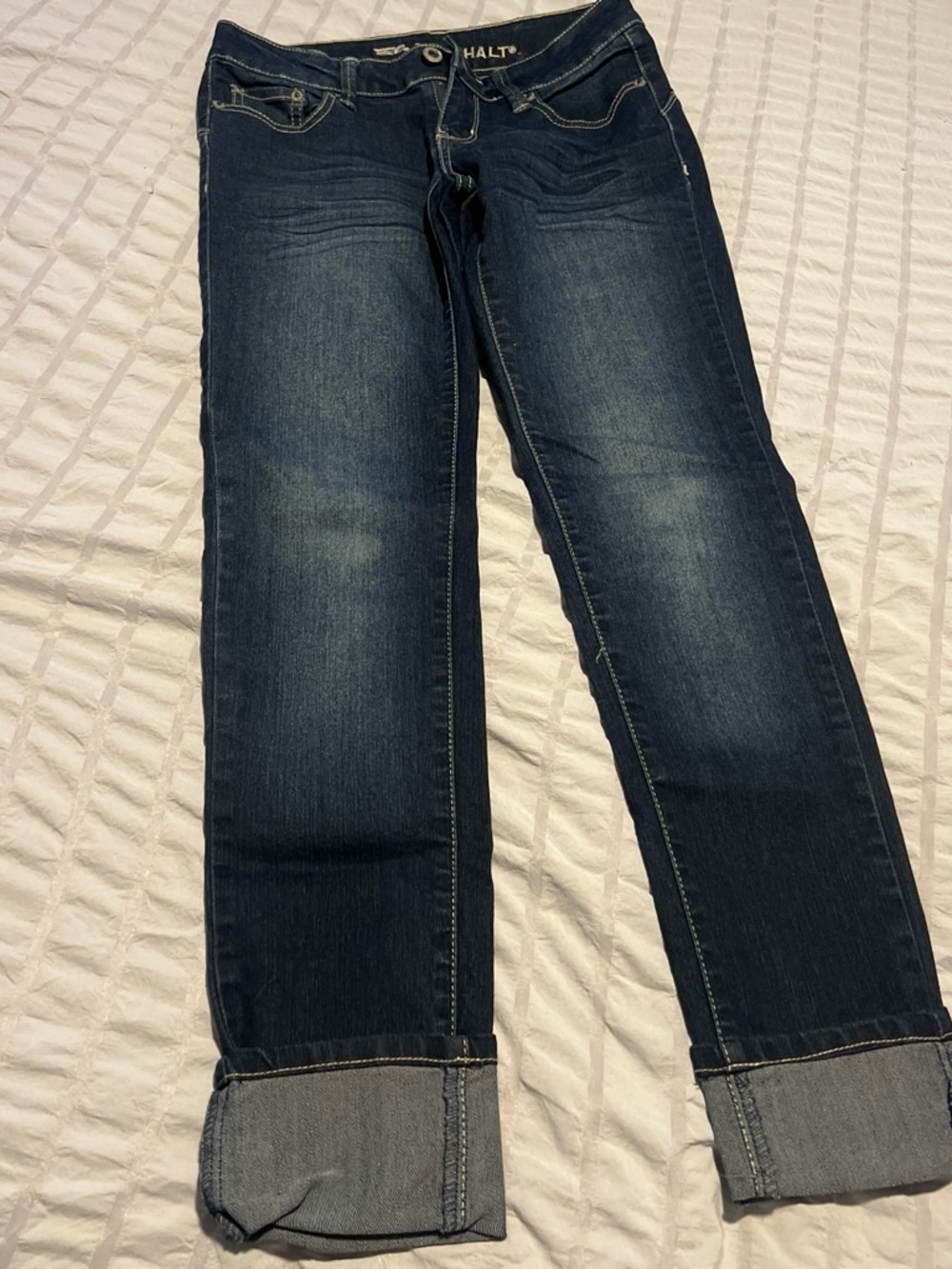 Blue Asphalt Dark Wash Straight Leg Jeans - Blue